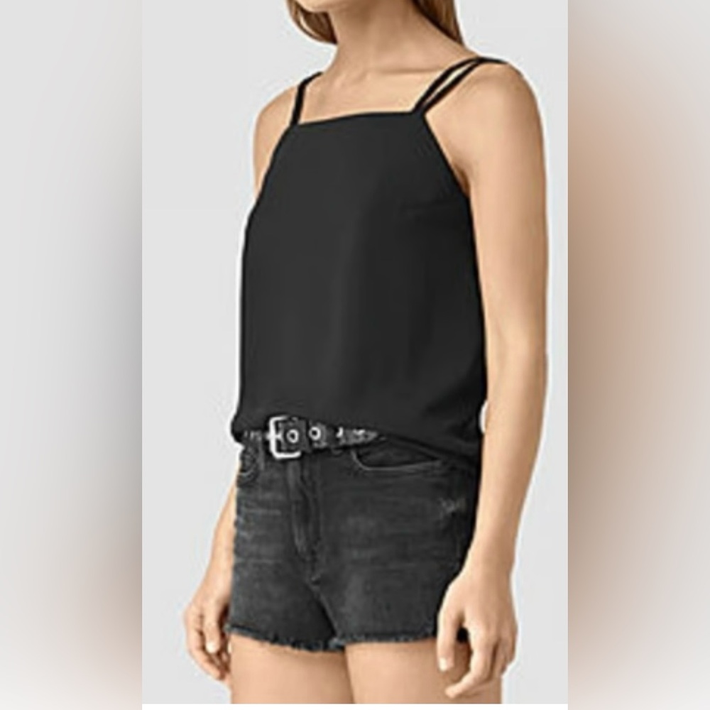 All Saints Elegant Black Lyon Top sz 0 NWT